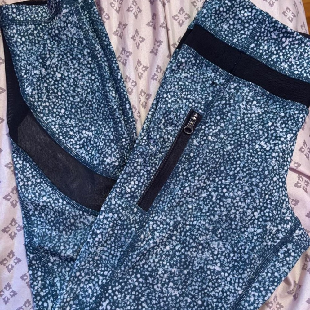 Blue and Black Patterned Leggings